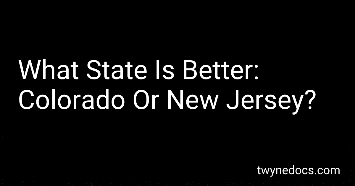 What State Is Better: Colorado Or New Jersey? image