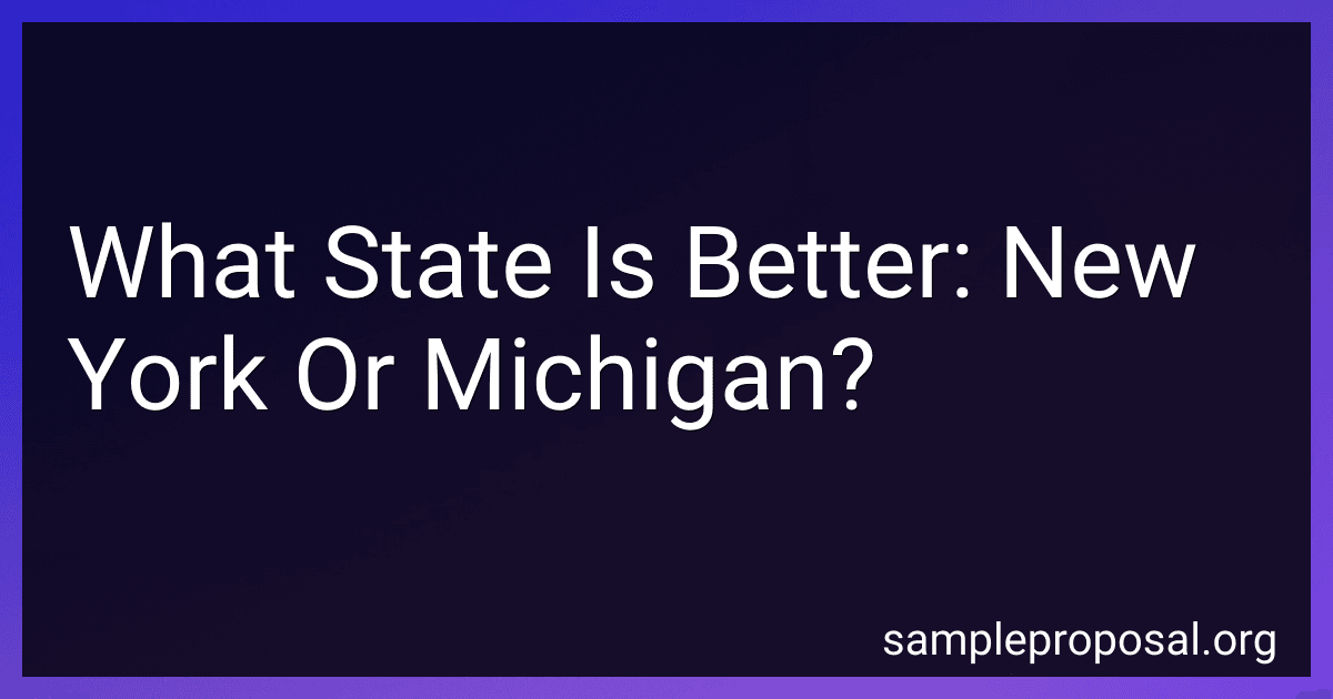 What State Is Better: New York Or Michigan? preview
