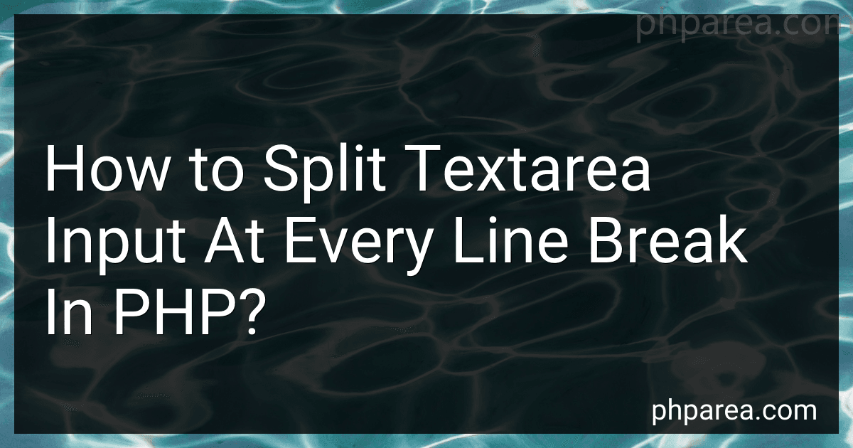 How to Split Textarea Input At Every Line Break In PHP? image