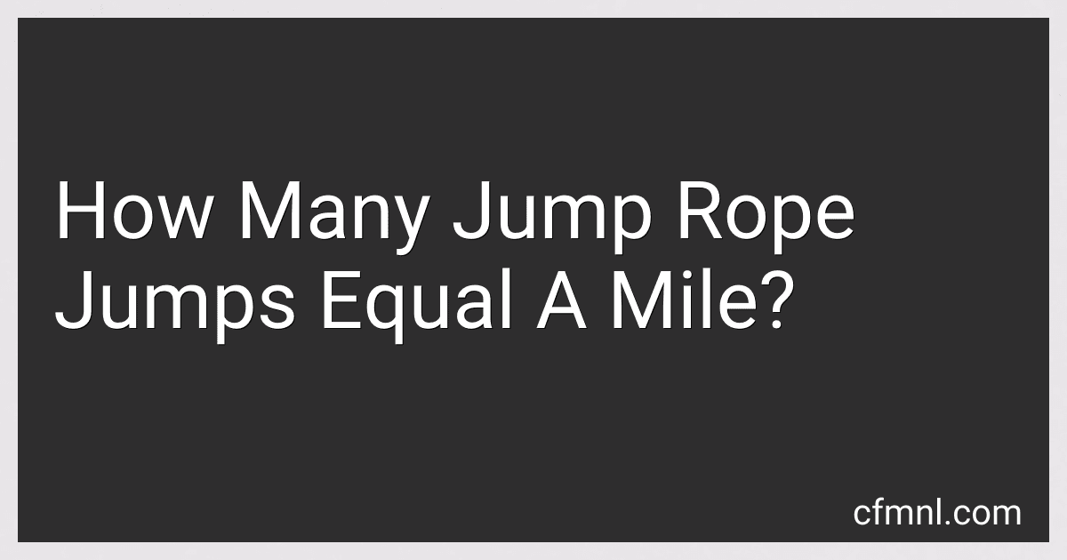 How Many Jump Rope Jumps Equal A Mile? image
