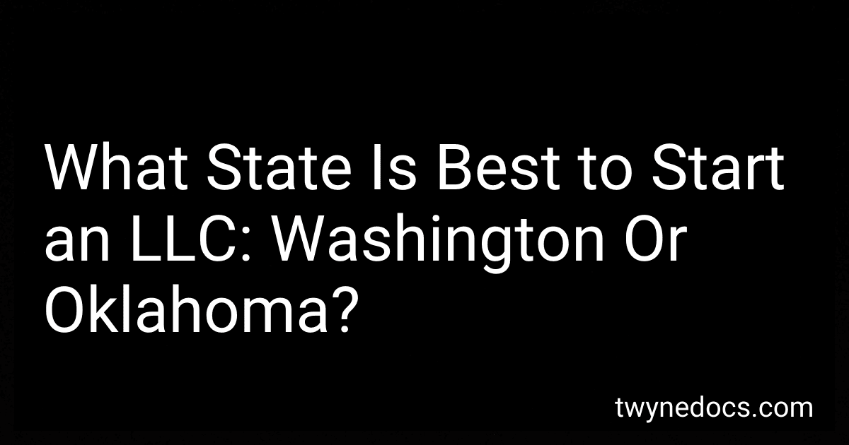 What State Is Best to Start an LLC: Washington Or Oklahoma? image
