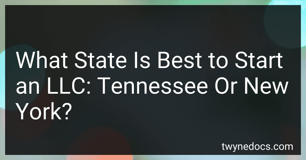 What State Is Best to Start an LLC: Tennessee Or New York? image