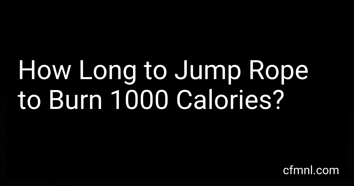 How Long to Jump Rope to Burn 1000 Calories? image