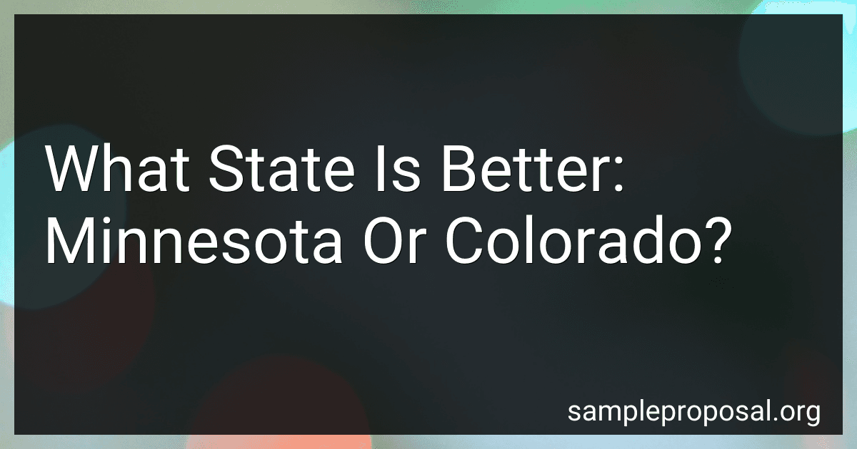 What State Is Better: Minnesota Or Colorado? image