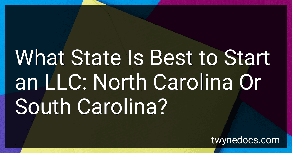 What State Is Best to Start an LLC: North Carolina Or South Carolina? image