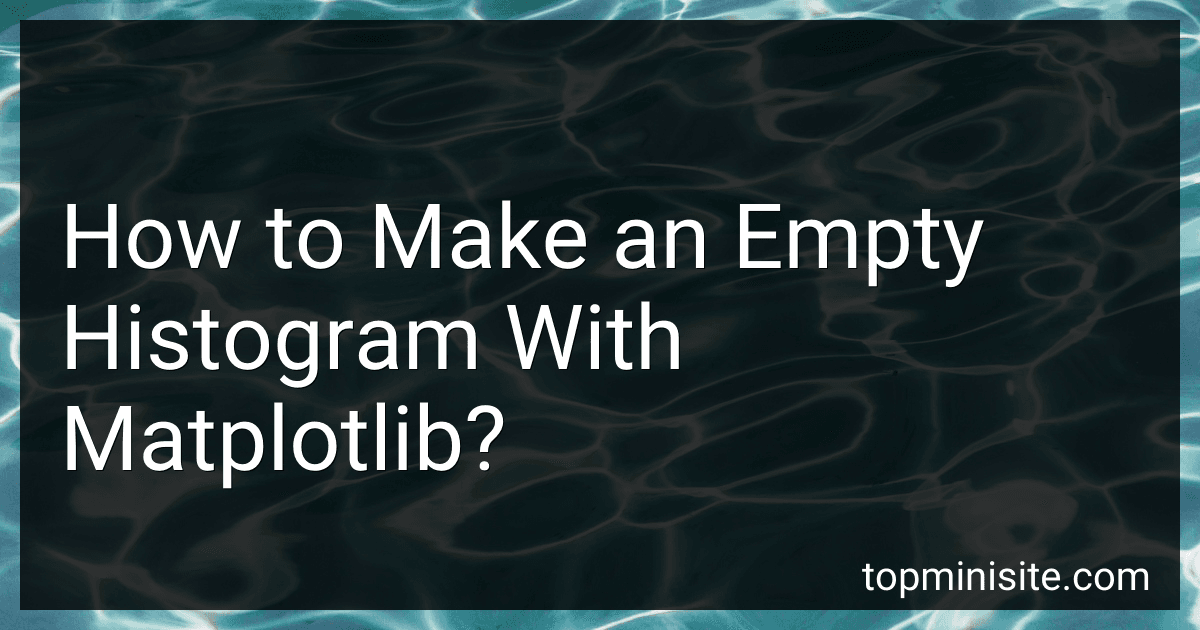 How to Make an Empty Histogram With Matplotlib? image