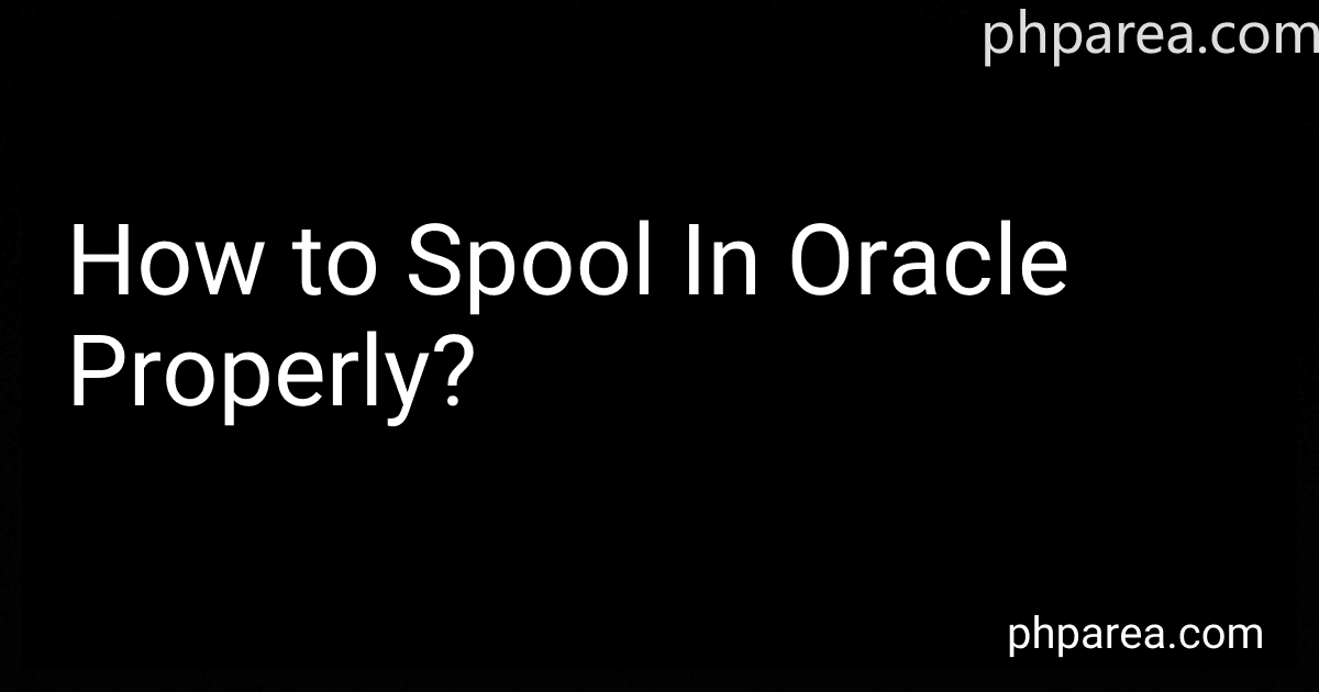 How to Spool In Oracle Properly? image