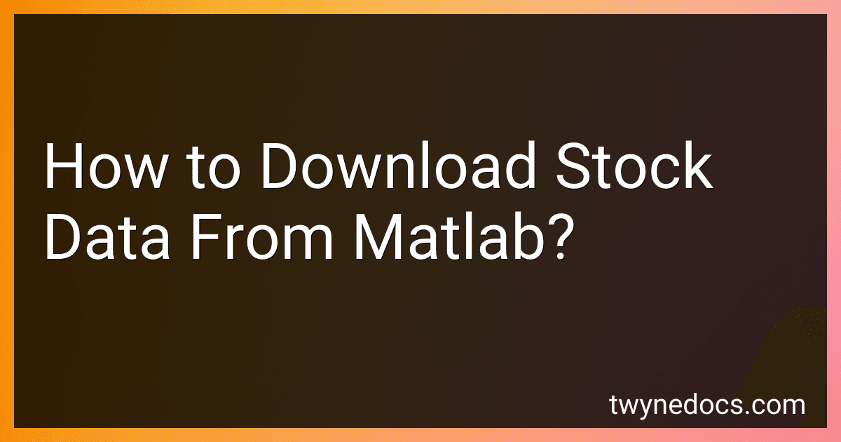 How to Download Stock Data From Matlab? image