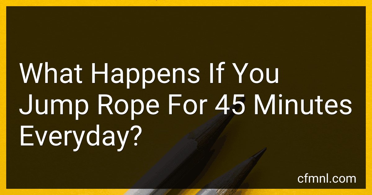 What Happens If You Jump Rope For 45 Minutes Everyday? image