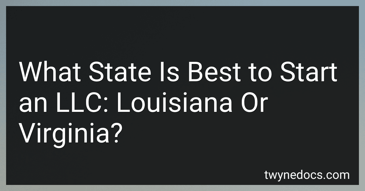 What State Is Best to Start an LLC: Louisiana Or Virginia? image