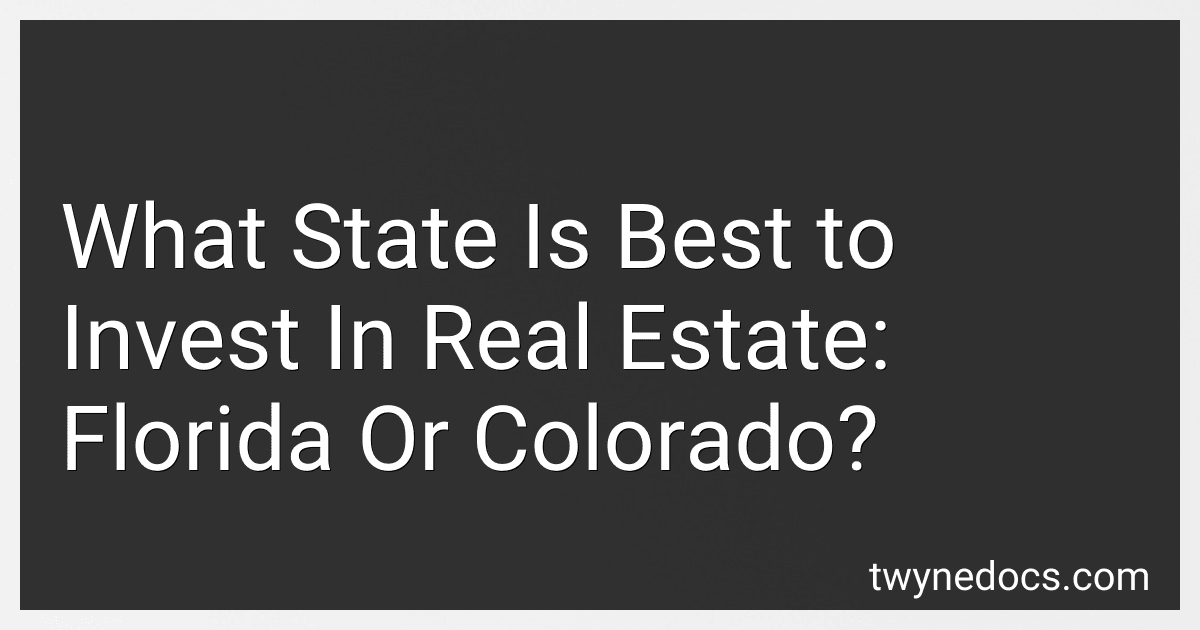 What State Is Best to Invest In Real Estate: Florida Or Colorado? image