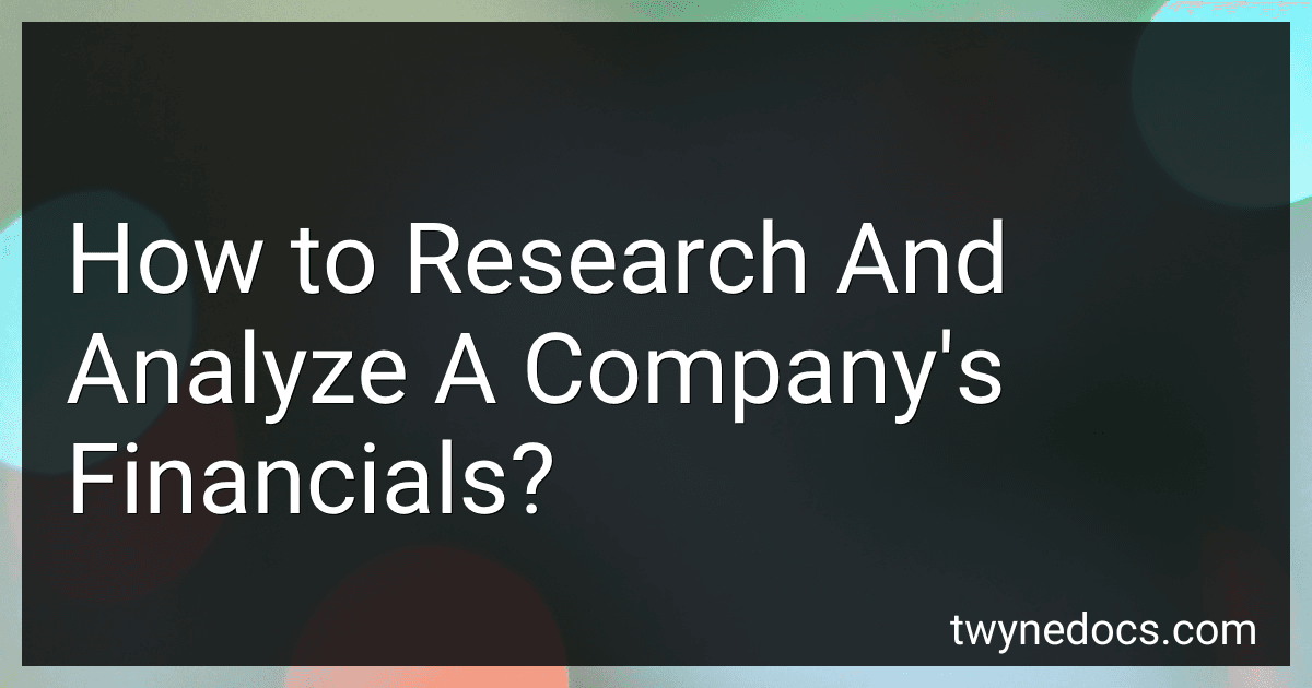 How to Research And Analyze A Company's Financials? image
