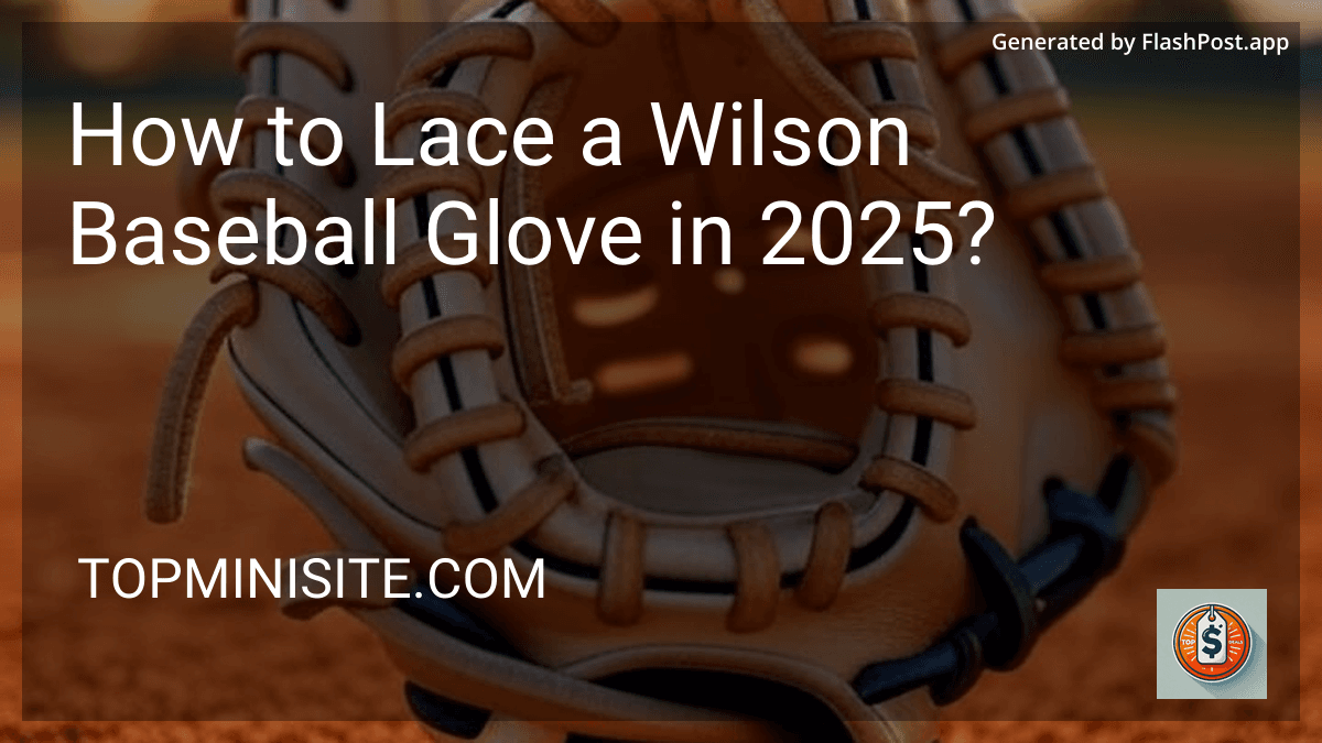 How to Lace a Wilson Baseball Glove in 2025? preview
