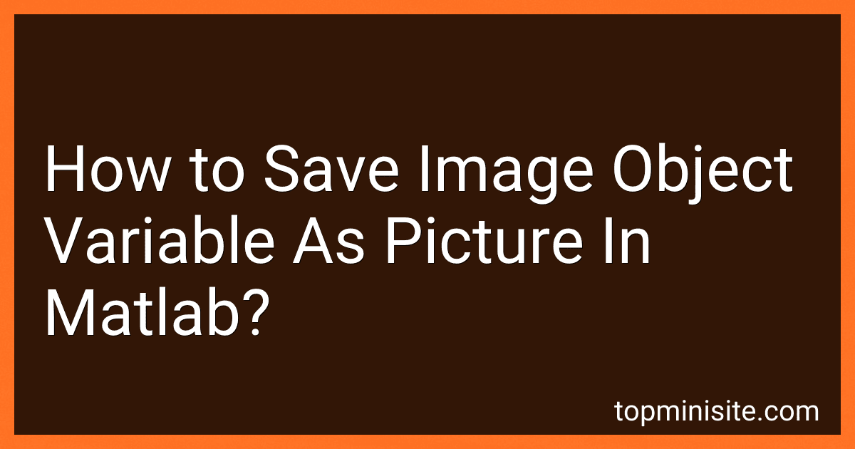 How to Save Image Object Variable As Picture In Matlab? image