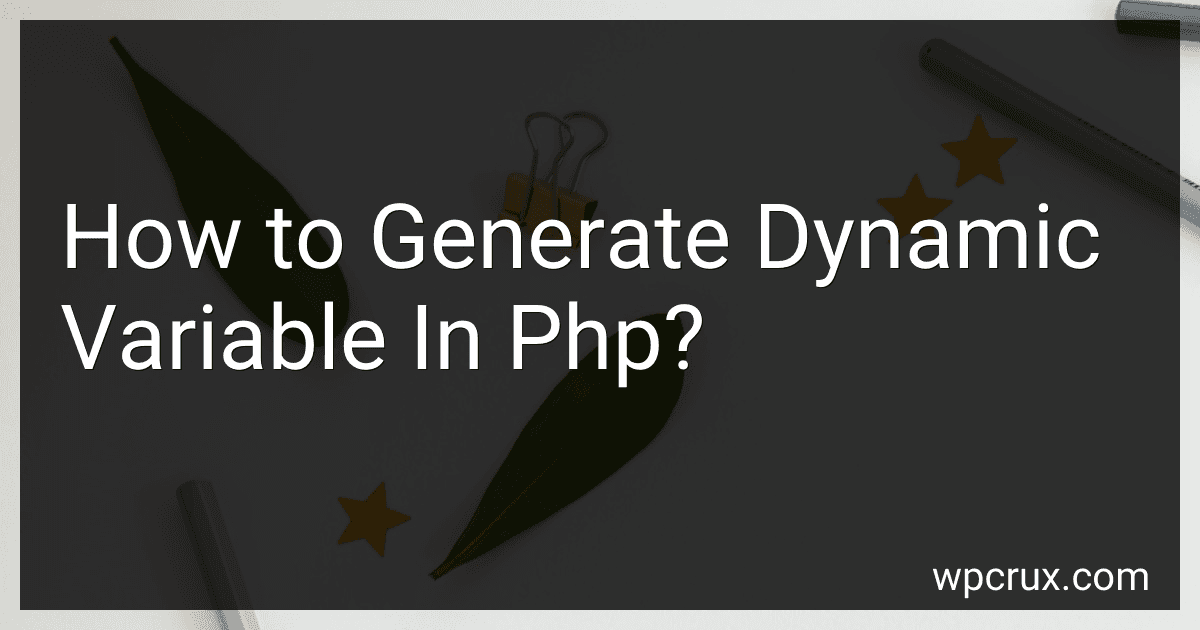 How to Generate Dynamic Variable In Php? image