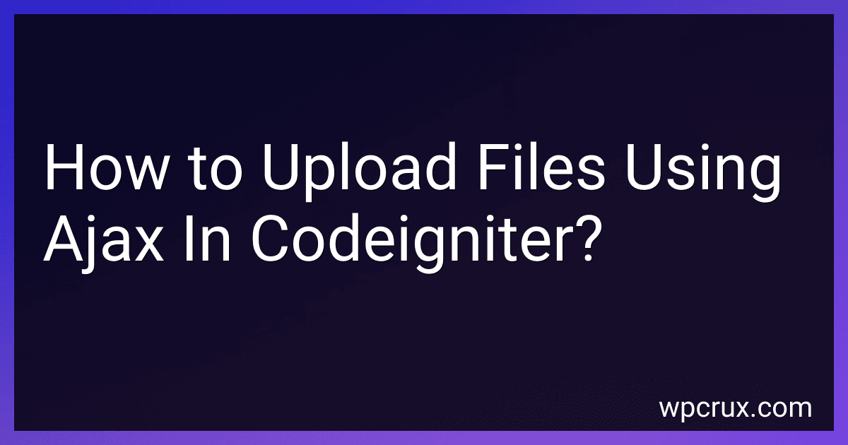 How to Upload Files Using Ajax In Codeigniter? image