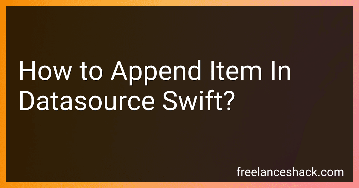 How to Append Item In Datasource Swift? preview