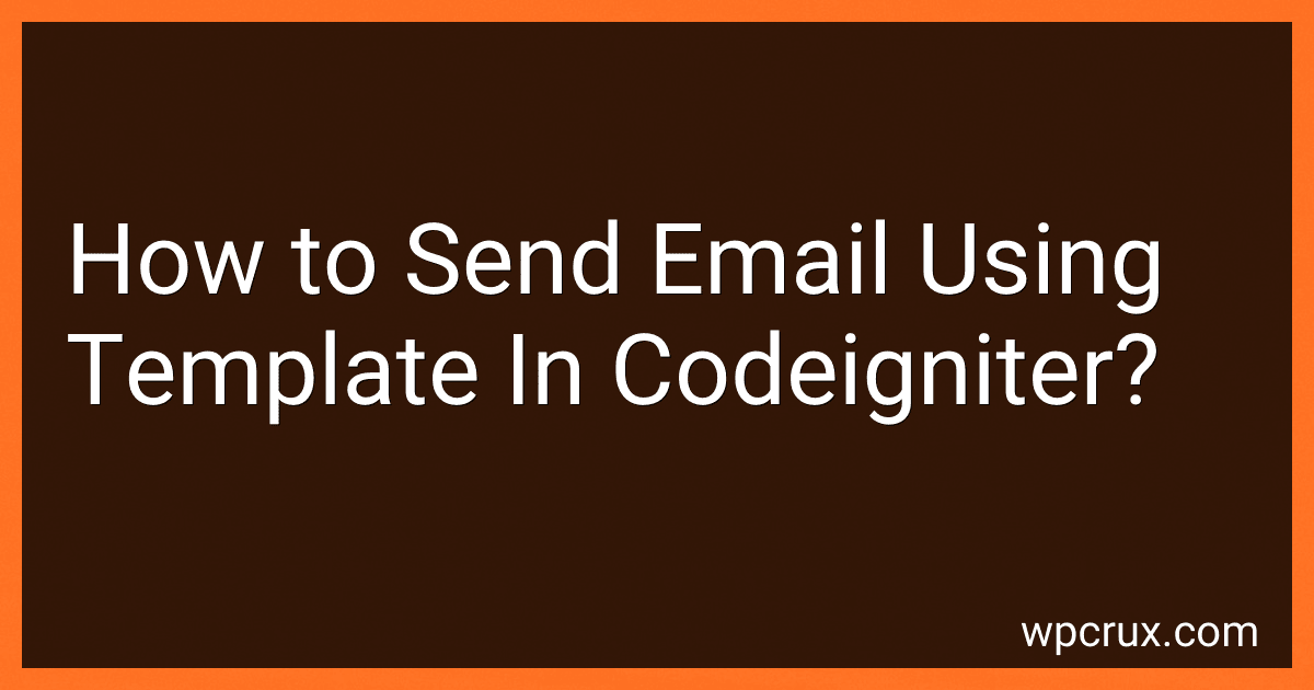 How to Send Email Using Template In Codeigniter? image