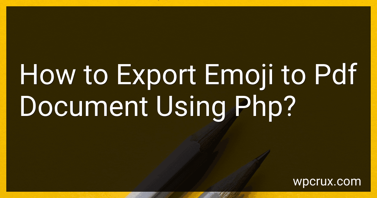 How to Export Emoji to Pdf Document Using Php? image
