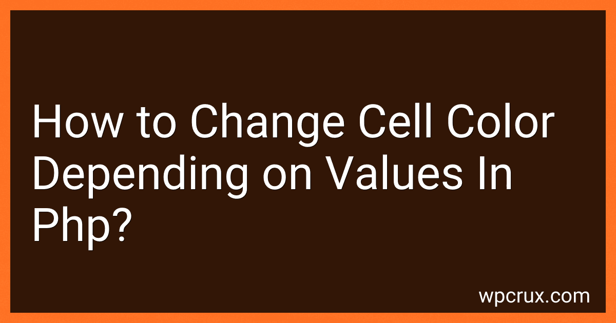 How to Change Cell Color Depending on Values In Php? image