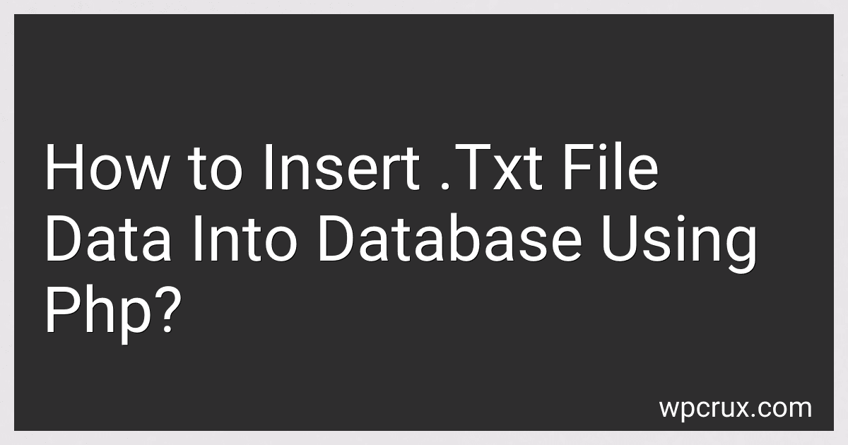 How to Insert .Txt File Data Into Database Using Php? image