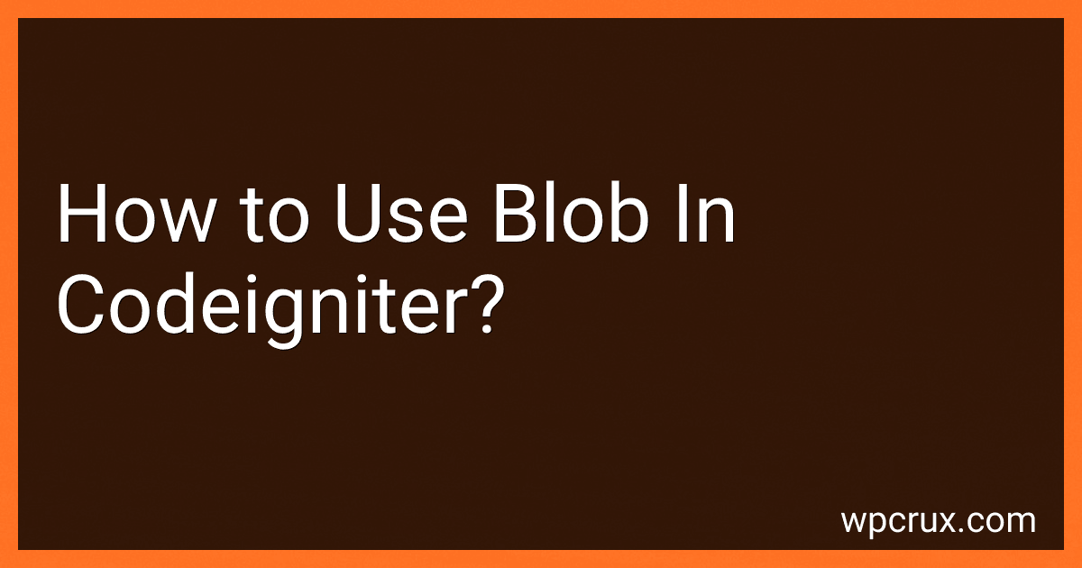 How to Use Blob In Codeigniter? image