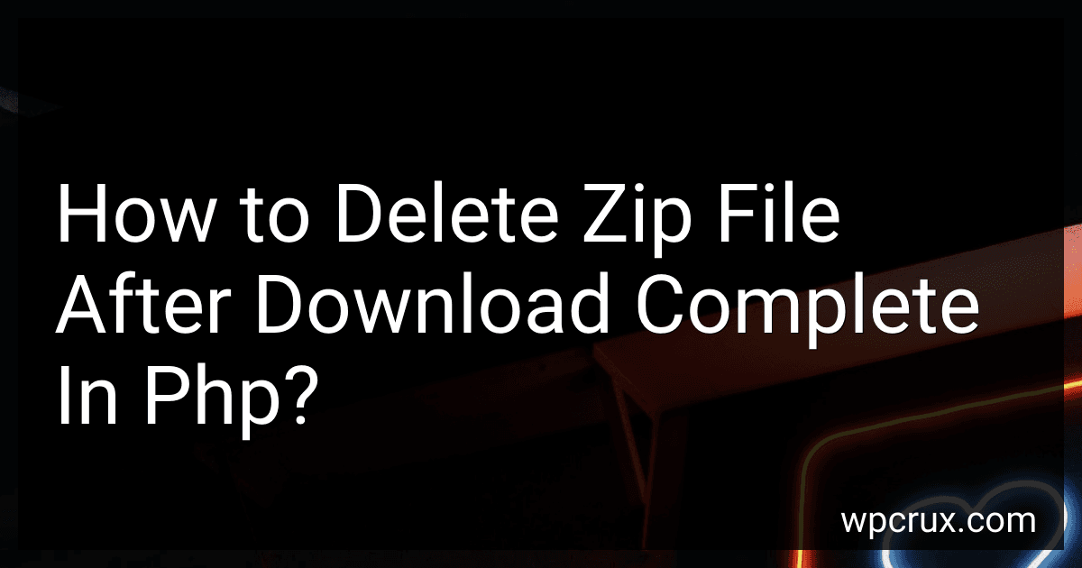 How to Delete Zip File After Download Complete In Php? image