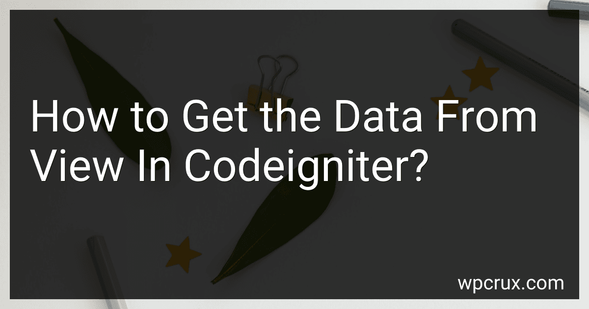 How to Get the Data From View In Codeigniter? image