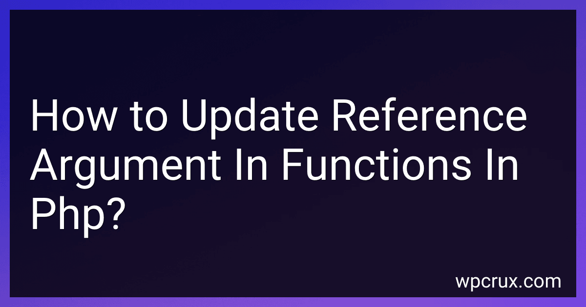 How to Update Reference Argument In Functions In Php? image