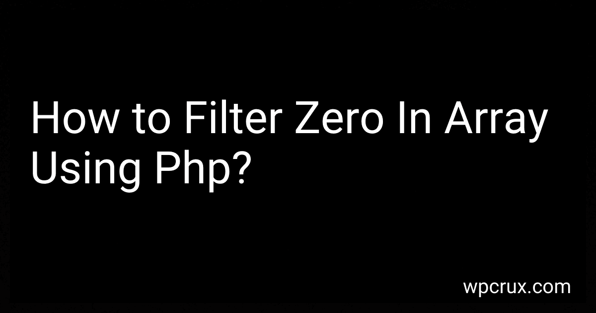 How to Filter Zero In Array Using Php? image