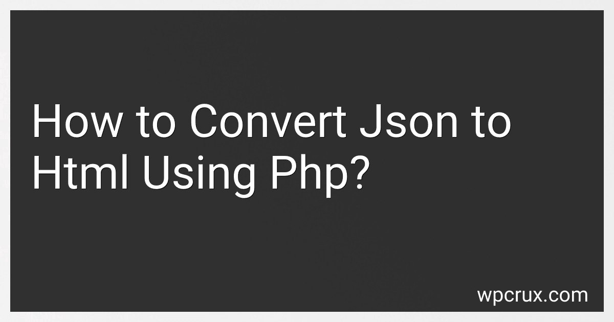 How to Convert Json to Html Using Php? image