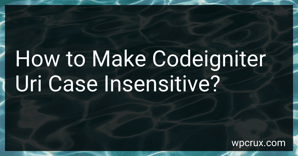 How to Make Codeigniter Uri Case Insensitive? image