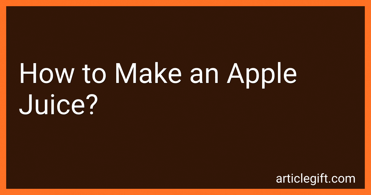 How to Make an Apple Juice? image