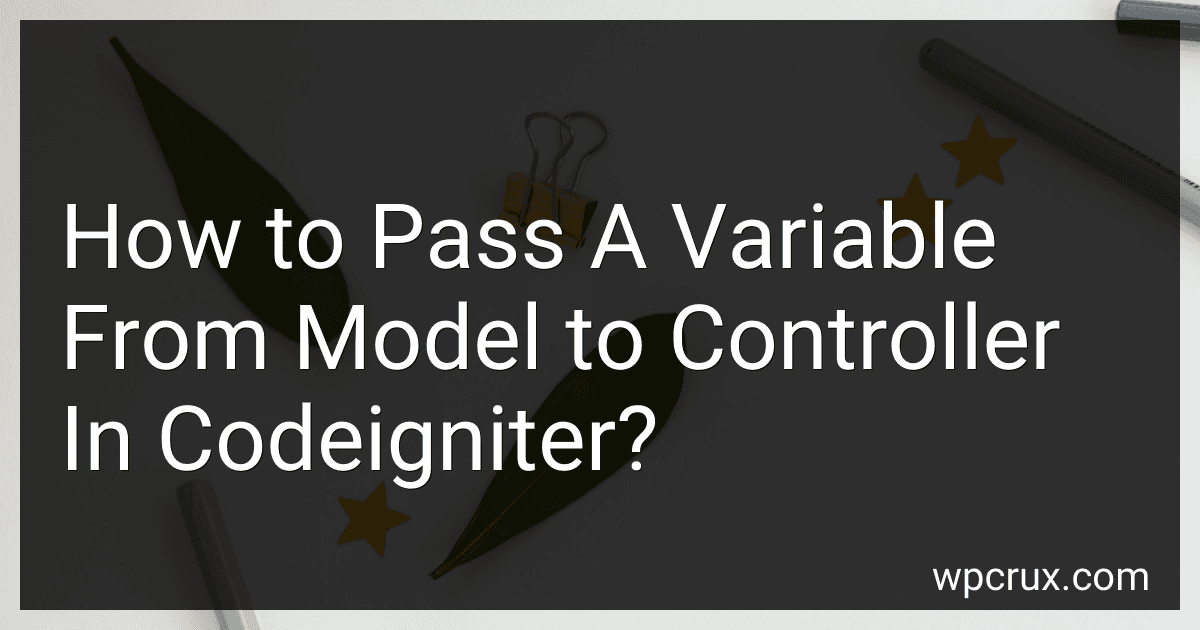 How to Pass A Variable From Model to Controller In Codeigniter? image