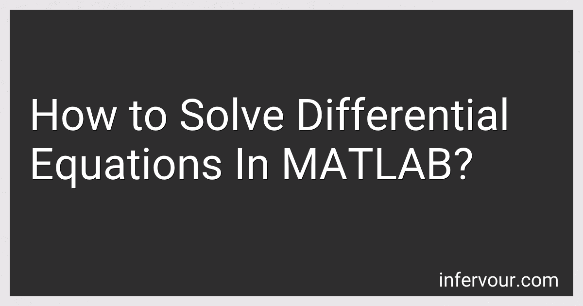 How to Solve Differential Equations In MATLAB? image