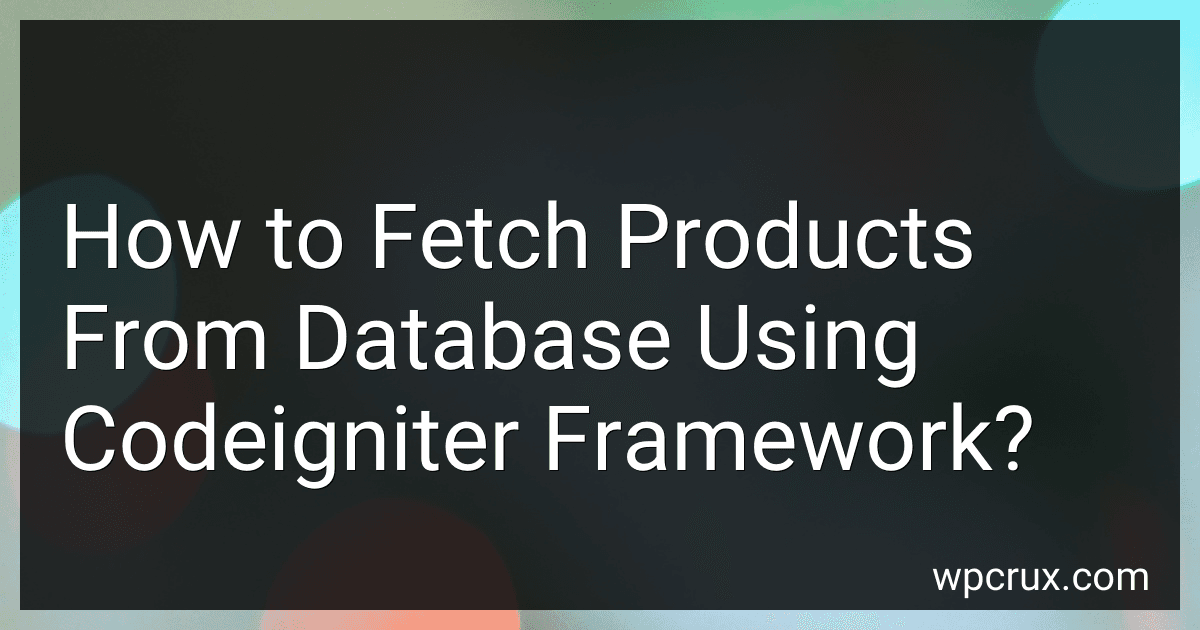 How to Fetch Products From Database Using Codeigniter Framework? image