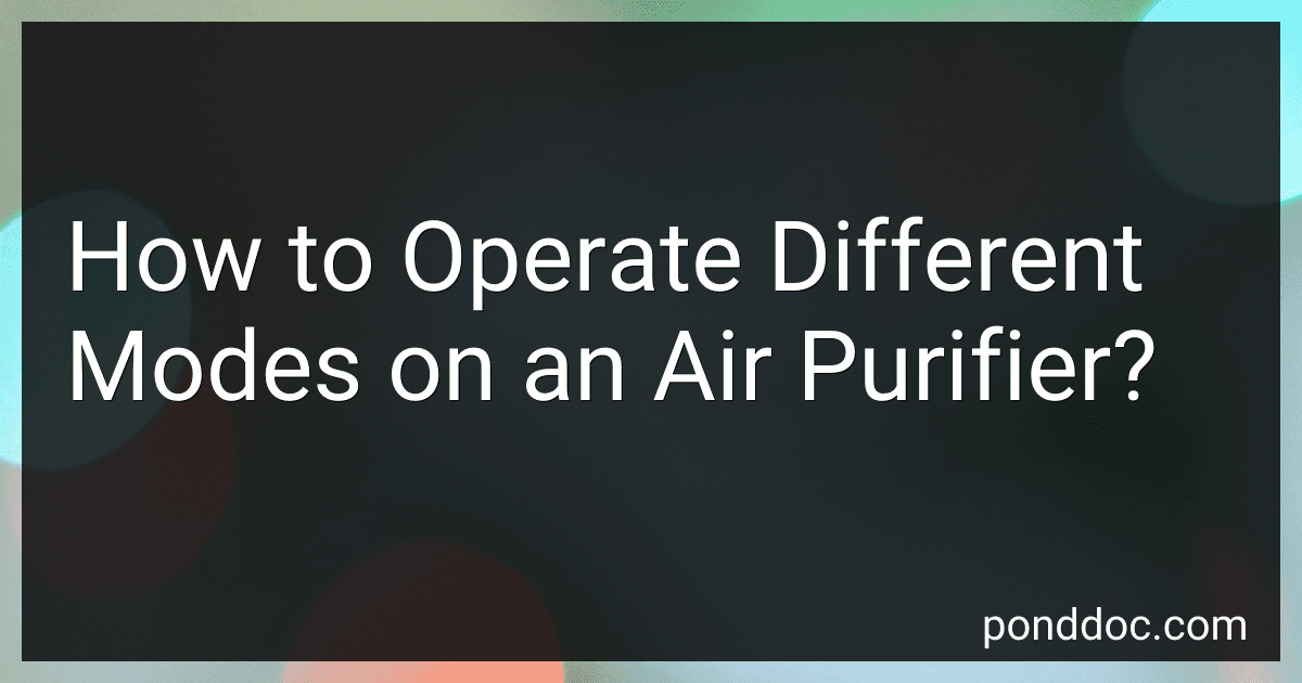 How to Operate Different Modes on an Air Purifier? image