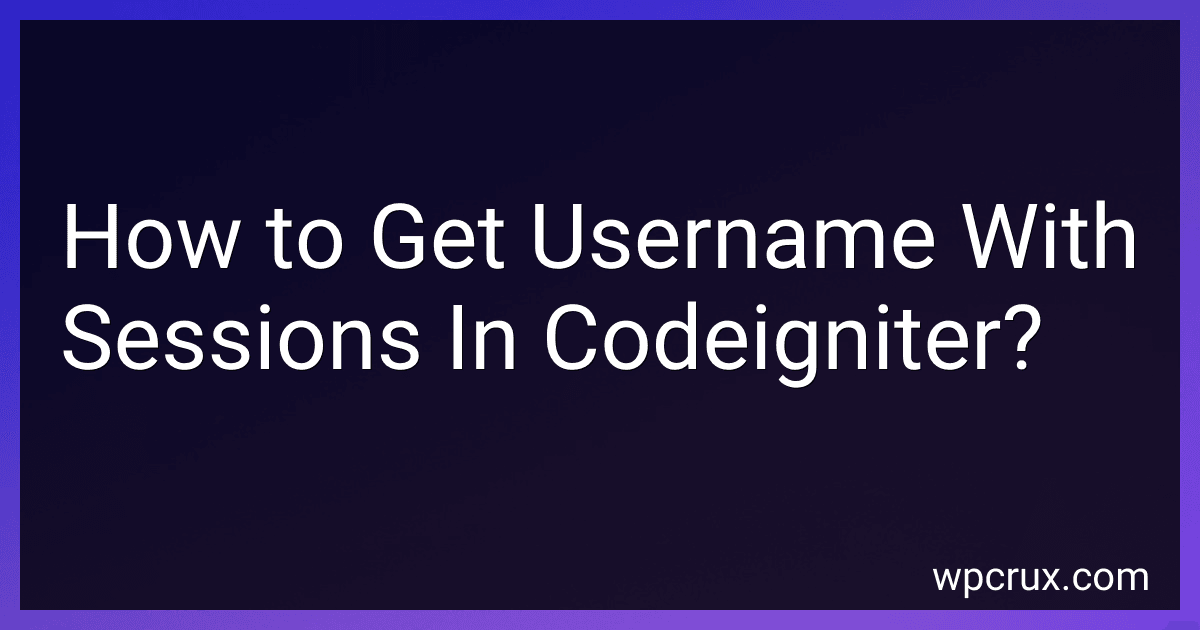 How to Get Username With Sessions In Codeigniter? image