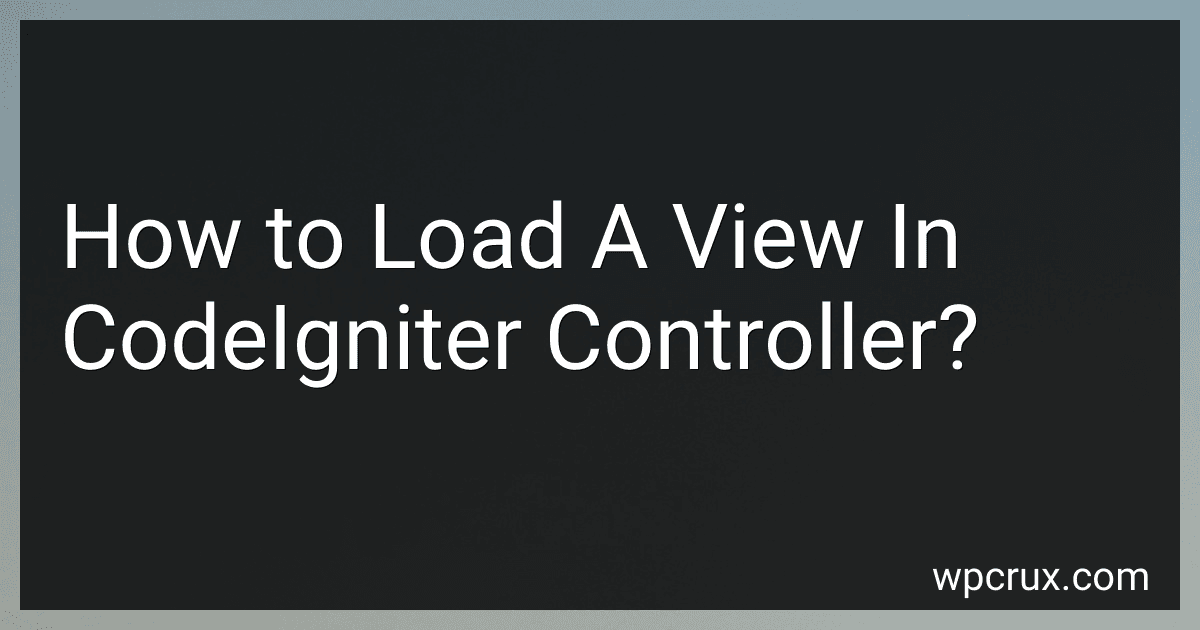 How to Load A View In CodeIgniter Controller? image