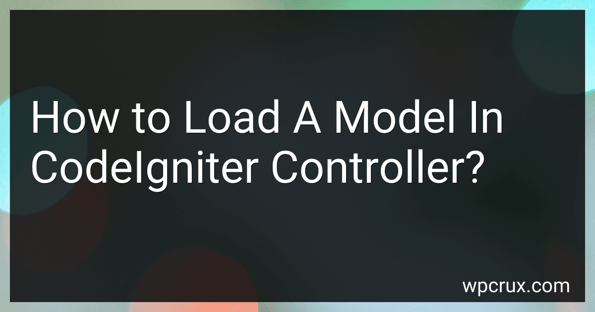 How to Load A Model In CodeIgniter Controller? image
