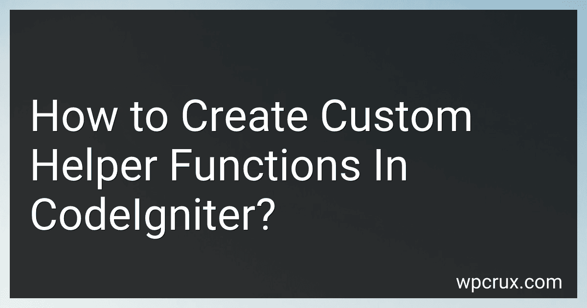 How to Create Custom Helper Functions In CodeIgniter? image