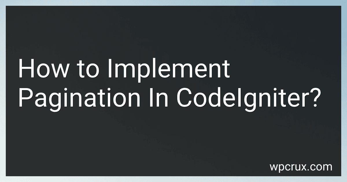 How to Implement Pagination In CodeIgniter? image