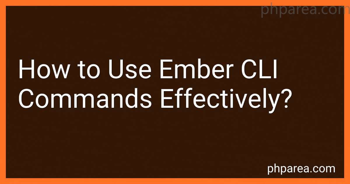 How to Use Ember CLI Commands Effectively? image