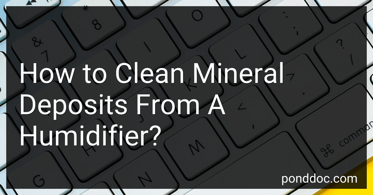 How to Clean Mineral Deposits From A Humidifier? image