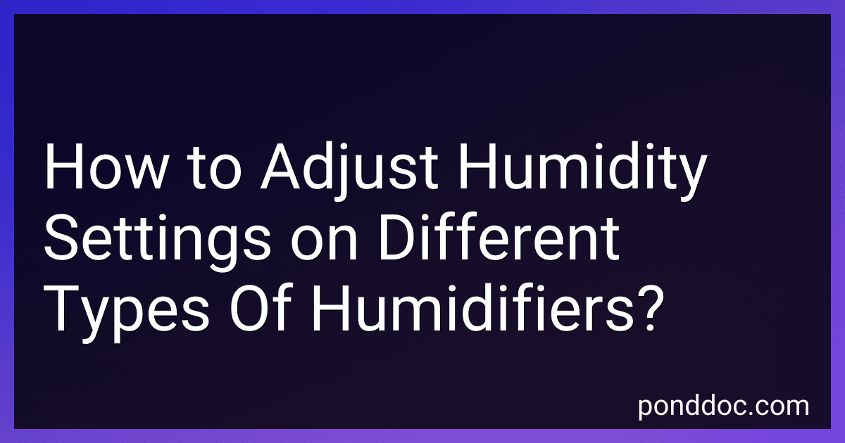 How to Adjust Humidity Settings on Different Types Of Humidifiers? image