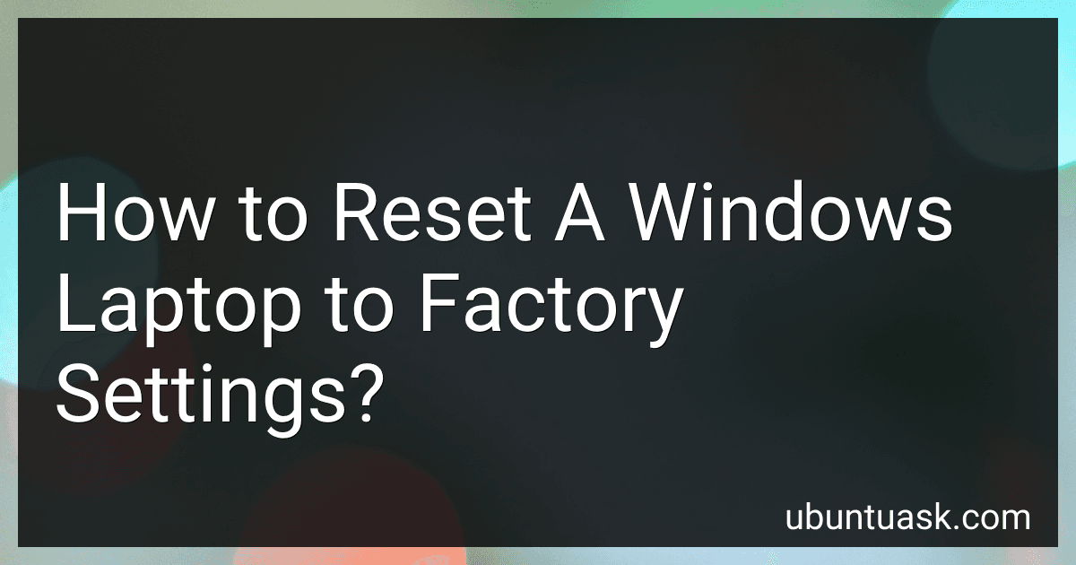 How to Reset A Windows Laptop to Factory Settings? image
