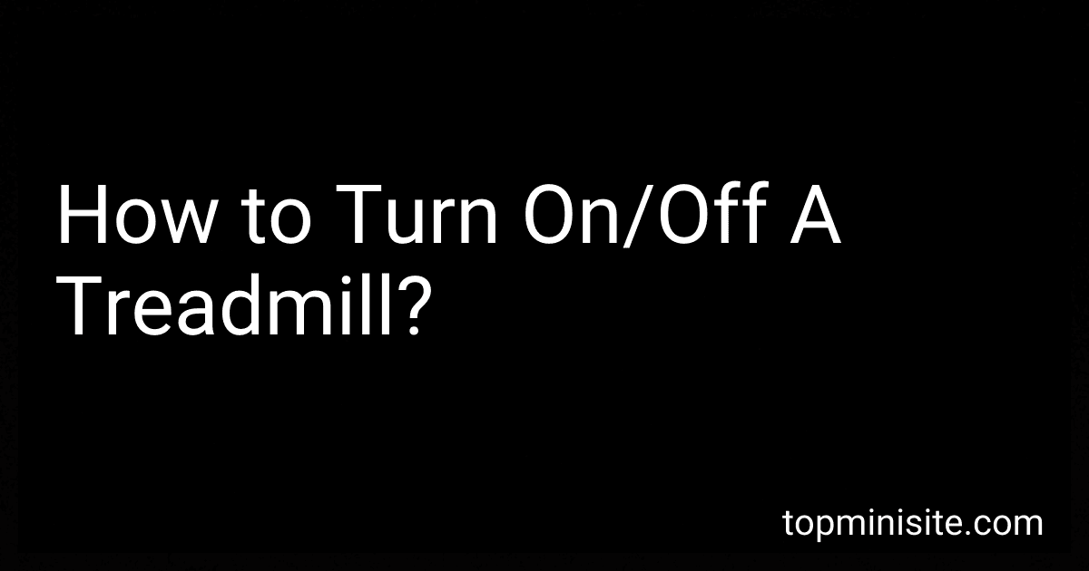 How to Turn On/Off A Treadmill? image