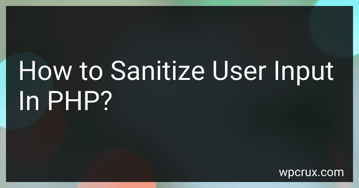 How to Sanitize User Input In PHP? image