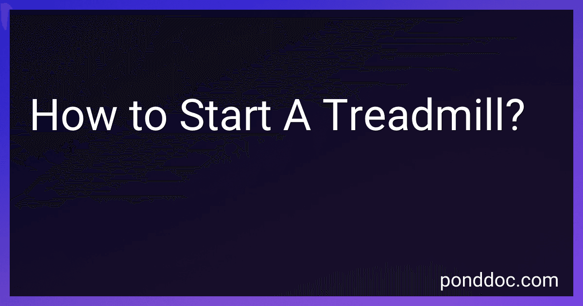How to Start A Treadmill? image