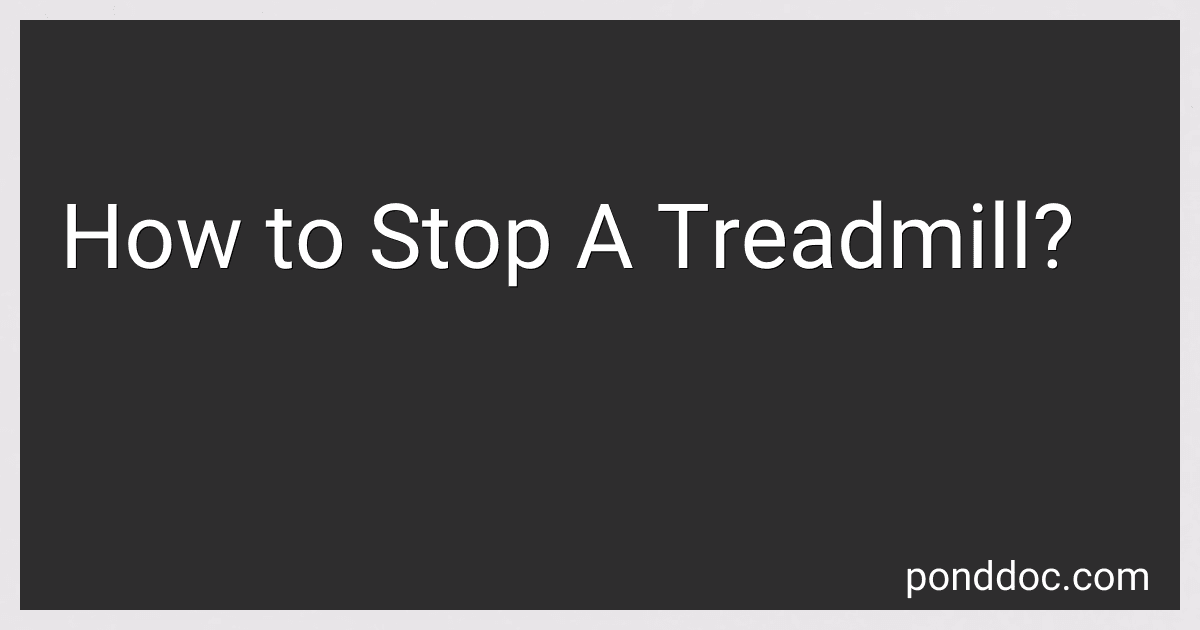How to Stop A Treadmill? image